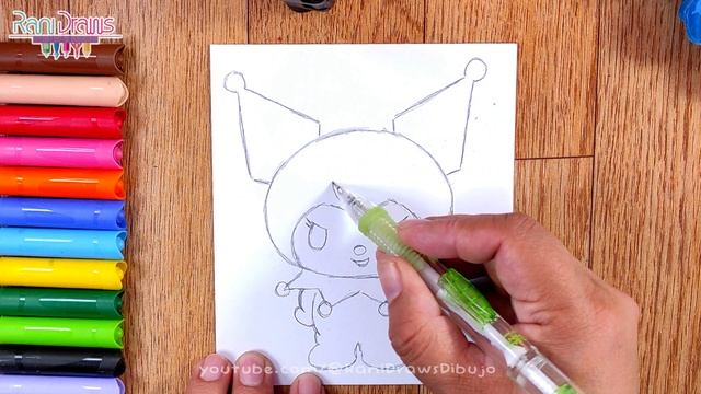 Cómo dibujar a KUROMI - dibujos fáciles Paso a paso смотреть онлайн