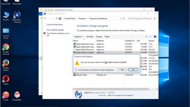 Uninstall Apple Software Update on Windows 10 смотреть онлайн