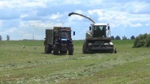 Уборка сенажа 2020: Claas Jaguar 870, МТЗ 1221 и К-700 продолжают заготавливать корма на зиму.