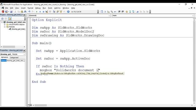 Solidworks VBA Macro - Get Total View count in Drawing смотреть онлайн