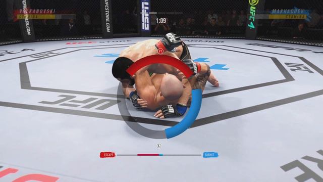 ALEXANDER VOLKANOVSKI vs ISLAM MAKHACHEV Full fight : UFC 4 смотреть онлайн