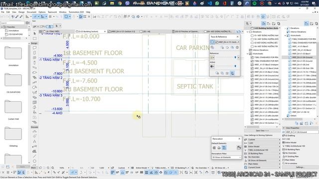 BIM - Archicad 24| Project setup| 1.1.6 Tracing tool - Underlay DWG files смотреть онлайн