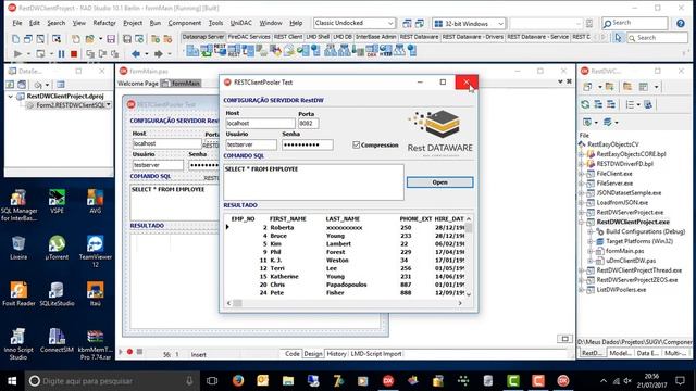 REST Dataware - CORE - RESTDWClientSQL, conversão em andamento смотреть онлайн
