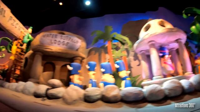 [4K] The Flintstones Ride - Log Ride at Warner Bros Theme Park - GoPro 7 смотреть онлайн