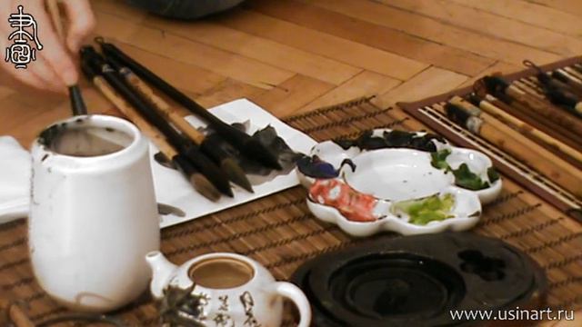 Уроки по китайской живописи дикая орхидеи 兰花 Урок 7 _Елена Касьяненко цветы и стебель смотреть онлайн