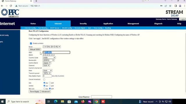 How to change wifi name and wifi password in belden PPC stream ONT 1k14F router смотреть онлайн