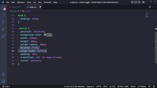 Criando Toggle Switch com HTML & CSS (Checkbox Personalizado) смотреть онлайн