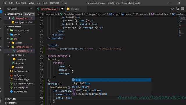 Simple Form 4 - Final Code - Vue.js | Firebase Tutorial 4 смотреть онлайн
