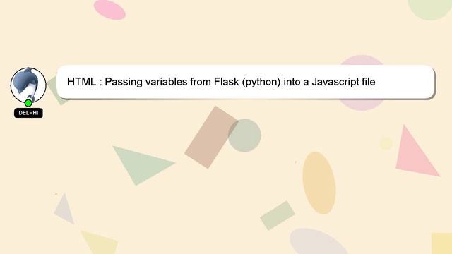 HTML : Passing variables from Flask (python) into a Javascript file separate from the HTML file смотреть онлайн