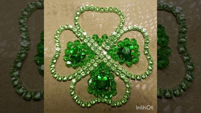 Майстер клас брошка Конюшина вишивка бісер DIY brooch Clover for good luck embroidery beads смотреть онлайн