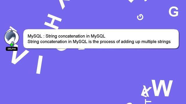 MySQL : String concatenation in MySQL смотреть онлайн