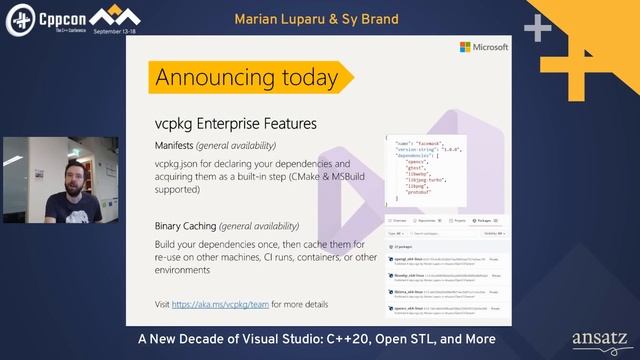 A New Decade of Visual Studio: C++20, Open STL, and More - Marian Luparu & Sy Brand - CppCon 2020 смотреть онлайн