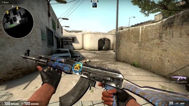 CS:GO Skin Showcase - AK-47 Blue Laminate (Factory New) смотреть онлайн