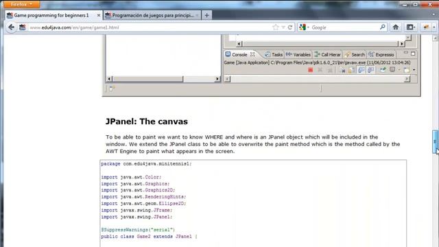 Our first graphic: JFrame, JPanel, paint method. Game Programming for Beginners 1 смотреть онлайн