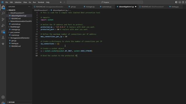 Python Coding Demonstration: Me coding a DDoS (rate limited) prevention script in Python. смотреть онлайн