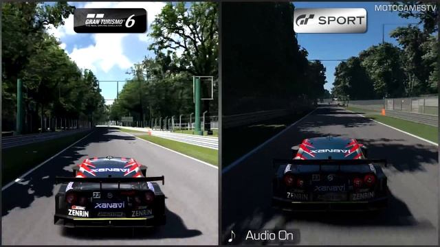 Gran Turismo 6 vs Gran Turismo Sport - Nissan XANAVI NISMO GT-R ’08 at Monza (No Chicane) смотреть онлайн