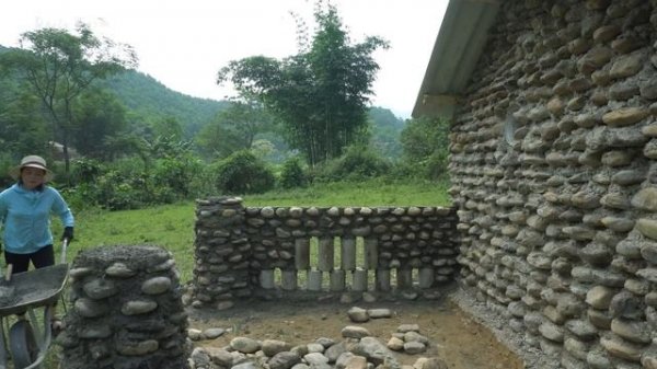 Technique building stone kitchen, design stone house, BUILD LOG CABIN - Daily Farm