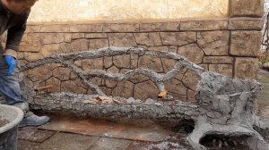 лавочка из арт бетона