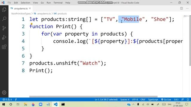 Typescript 46..what is Array in Typescript.. смотреть онлайн
