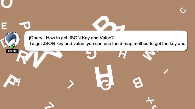 jQuery : How to get JSON Key and Value? смотреть онлайн