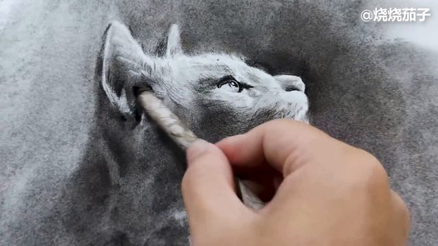 Drawing a realistic cat with charcoal смотреть онлайн