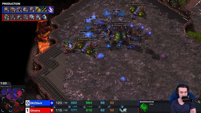 ALARMING new Zerg strategy! Starcraft 2 (Dark vs Oliveira) смотреть онлайн