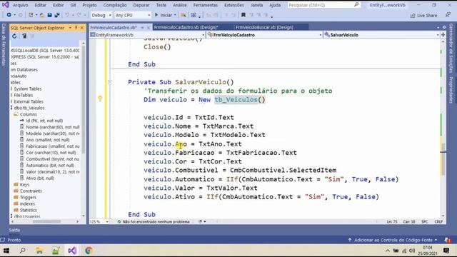 Entity Framework (2/2) com banco de dados SQL Server e VB.Net. Visual Studio 2019 смотреть онлайн