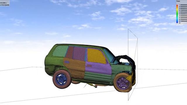 Modello FEM Toyota RAV 4 1997 in PC-Crash смотреть онлайн