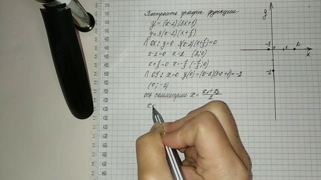 Построение графика функции y=a(x-x1)(x-x2) смотреть онлайн