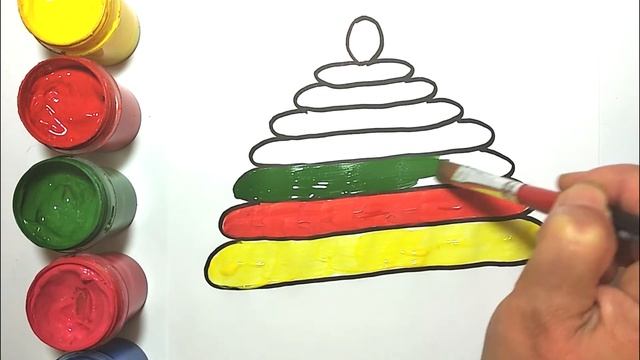 How to draw a pyramid for children?|Как нарисовать пирамидку для детей| смотреть онлайн