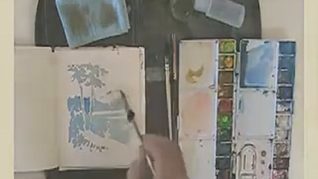 Watercolor Value sketch with Two Colors смотреть онлайн