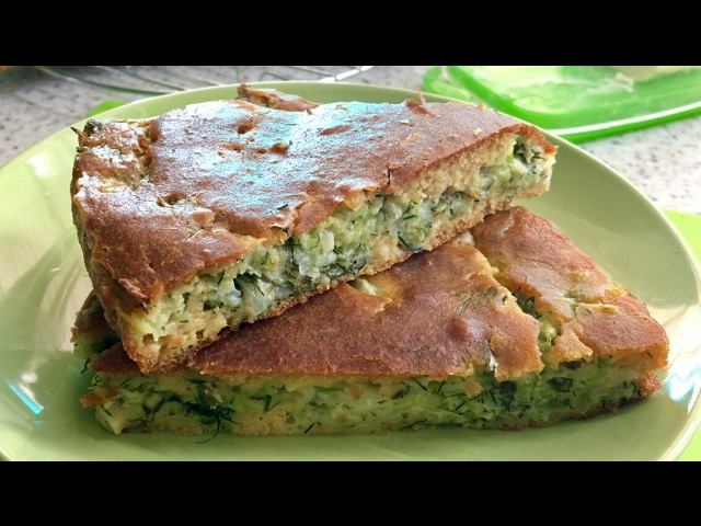 Пирог с капустой. Нежный заливной пирог с капустой на кефире. смотреть онлайн