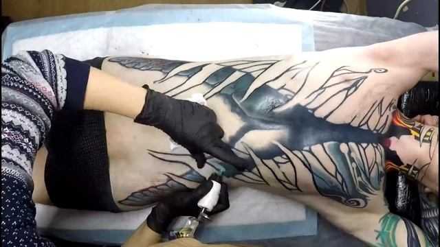 Tattoo Color Process  |  TIMELAPSE  | Surviving | ABUSEVTATTOO