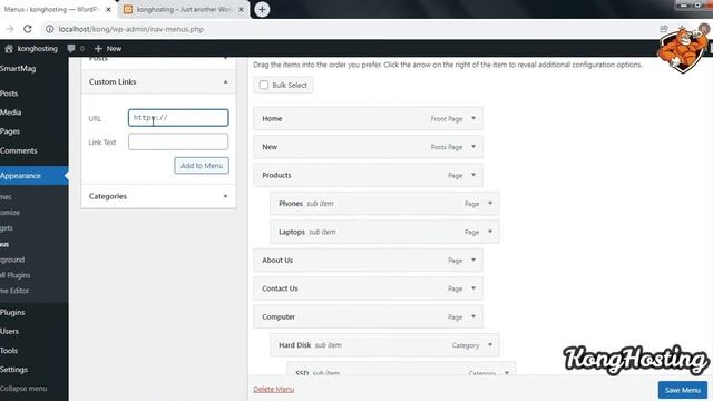 How To Add Custom Link On Wordpress Navigation Bar Hindi Tutorial | Custom Menu Link Wordpress смотреть онлайн