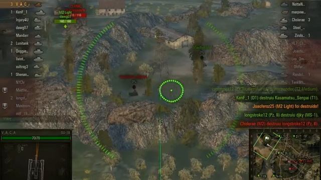 World of Tanks - SU-18 no mapa de "Mines" (Minas) - 7 kills, medalha de Top Gun e medalha de Gore смотреть онлайн