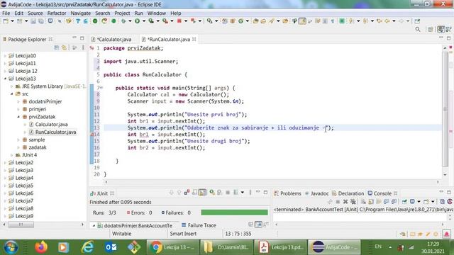 JAVA UNIT TESTING - Lekcija 13 - primjer prvi dio смотреть онлайн