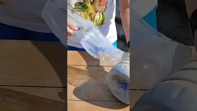 DIY Вазон из цемента и пластиковых бутылок своими руками Поделки из цемента Кашпо Цветочный горшок смотреть онлайн