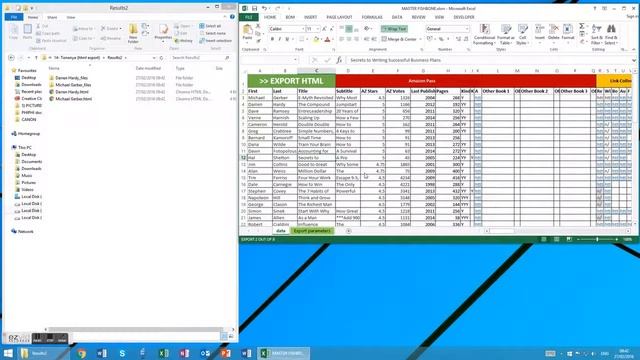 Export HTML Files From An EXCEL Database Using Custom Template