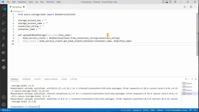 How To Upload File To Azure Blob Using Python смотреть онлайн