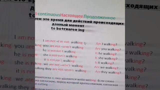 Present Continuous настоящее Продолженное в английском языке смотреть онлайн