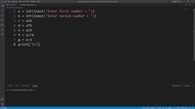 Write a Python program to enter two numbers and perform all arithmetic operations | Python basics 1 смотреть онлайн