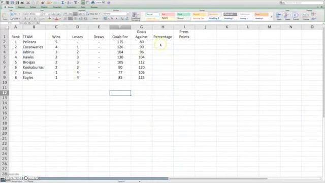Sports Percentages (Microsoft Excel on Mac OS) смотреть онлайн
