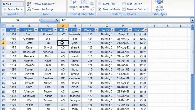 Excel 2007 New Features: Table Formats смотреть онлайн