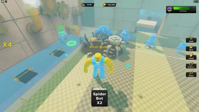 НАКАЧАЛСЯ СИЛЬНЕЕ ГОДЗИЛЛЫ! Симулятор КАЧКА в Роблокс! Strongman Simulator ROBLOX смотреть онлайн