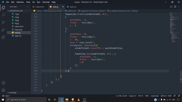 Distortion effect on slider Images(Carousel) using HTML, CSS and JavaScript смотреть онлайн