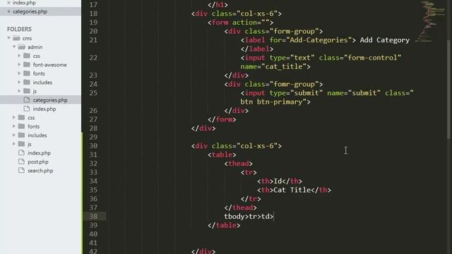 How to Create the admin category page part 2 | Complete CMS in php смотреть онлайн