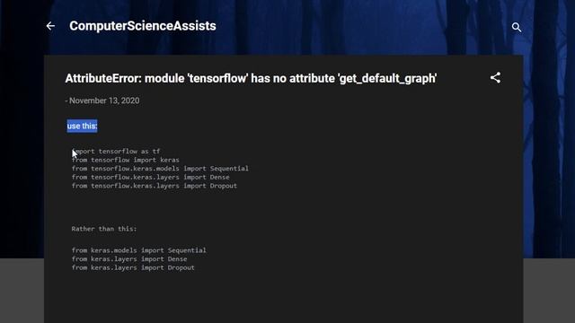 AttributeError: module 'tensorflow' has no attribute 'get_default_graph' смотреть онлайн