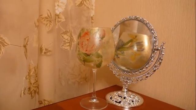 Декупаж фужера смотреть онлайн