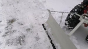 Отвал для мотоблока своими руками. Чистка снега.