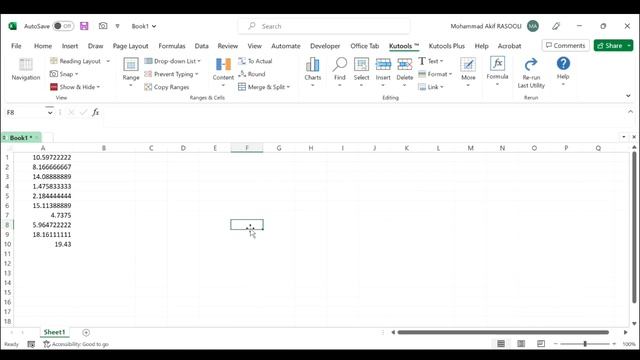 Convert Hours, Minutes, Seconds To Decimal Hours With Kutools For Excel смотреть онлайн